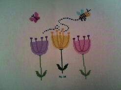 Cross stitch square for Kyla B's quilt