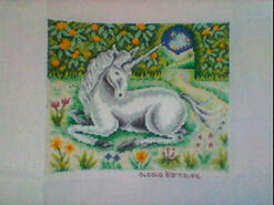 Cross stitch square for Katy T's quilt