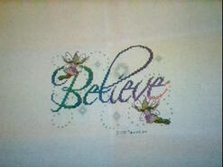 Cross stitch square for Ruby T's quilt