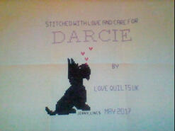 Cross stitch square for Darcie J's quilt