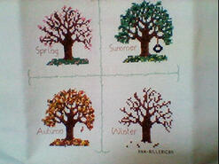 Cross stitch square for Oliver H's quilt