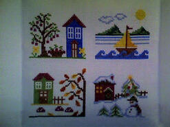 Cross stitch square for Oliver H's quilt