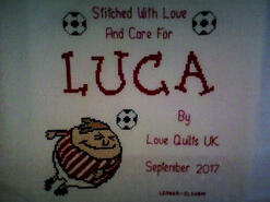 Cross stitch square for Luca R's quilt