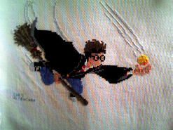 Cross stitch square for Ethan T's quilt