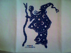 Cross stitch square for Ethan T's quilt
