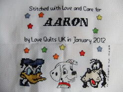 Cross stitch square for Aaron F's quilt