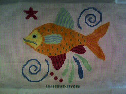 Cross stitch square for Aurelia S's quilt