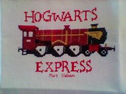 Cross stitch square for Isaac K's quilt