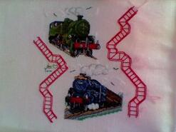 Cross stitch square for Isaac K's quilt