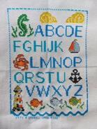 Cross stitch square for Isla W's quilt
