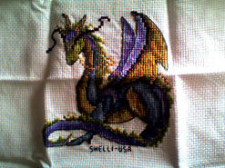 Cross stitch square for Wynter-Rose's quilt
