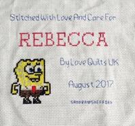 Cross stitch square for Rebecca H's quilt