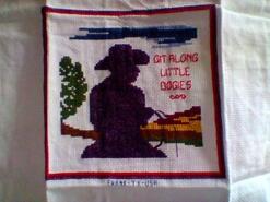 Cross stitch square for Chasey O's quilt