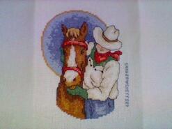 Cross stitch square for Chasey O's quilt