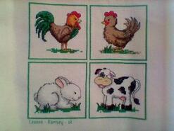 Cross stitch square for Darcee Ella C's quilt