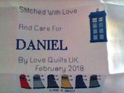 Cross stitch square for Daniel D's quilt