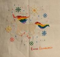 Cross stitch square for Calla C's quilt