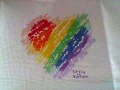 Cross stitch square for Olivia W's quilt