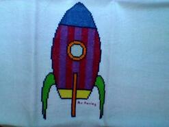 Cross stitch square for (QUILTED) Vehicles's quilt