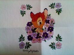 Cross stitch square for Chelsea T's quilt