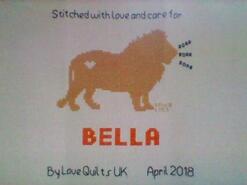 Cross stitch square for Bella T's quilt