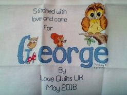 Cross stitch square for George W's quilt
