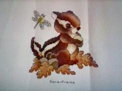 Cross stitch square for George W's quilt