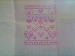 Cross stitch square for Elisha T's quilt