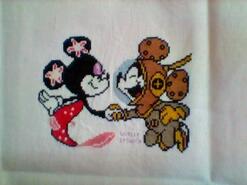 Cross stitch square for Millie D's quilt