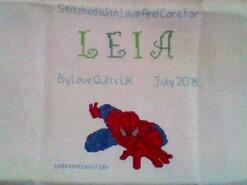 Cross stitch square for Leia A's quilt