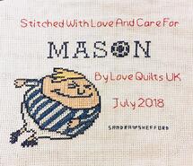 Cross stitch square for Mason C's quilt