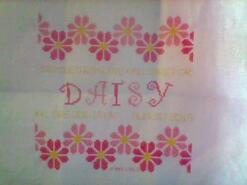 Cross stitch square for Daisy E's quilt