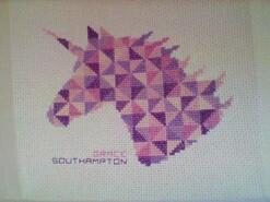 Cross stitch square for Daisy E's quilt