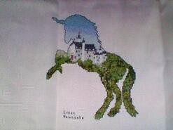 Cross stitch square for Daisy E's quilt