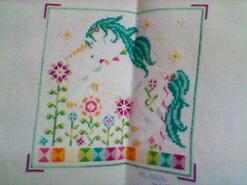 Cross stitch square for Daisy E's quilt