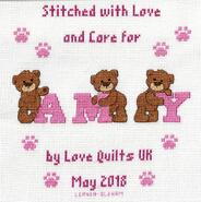 Cross stitch square for Amy W's quilt