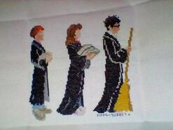 Cross stitch square for Lewis D's quilt