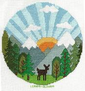 Cross stitch square for Robin T's quilt