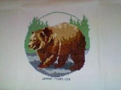 Cross stitch square for Robin T's quilt