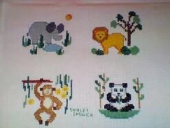 Cross stitch square for Caelyn T's quilt