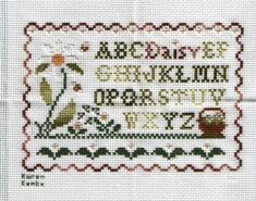 Cross stitch square for Daisy's quilt