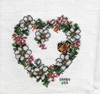 Cross stitch square for Daisy's quilt