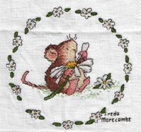 Cross stitch square for Daisy's quilt