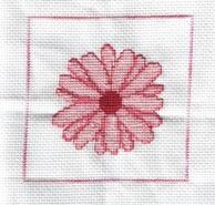 Cross stitch square for Daisy's quilt