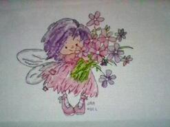 Cross stitch square for Paris N's quilt