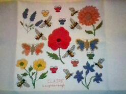 Cross stitch square for Jasmine A's quilt