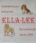 Cross stitch square for Ella-Lee's quilt