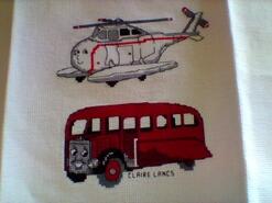 Cross stitch square for Oliver W's quilt