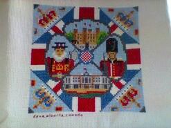 Cross stitch square for Reggie A's quilt