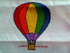 Cross stitch square for Dilly's quilt